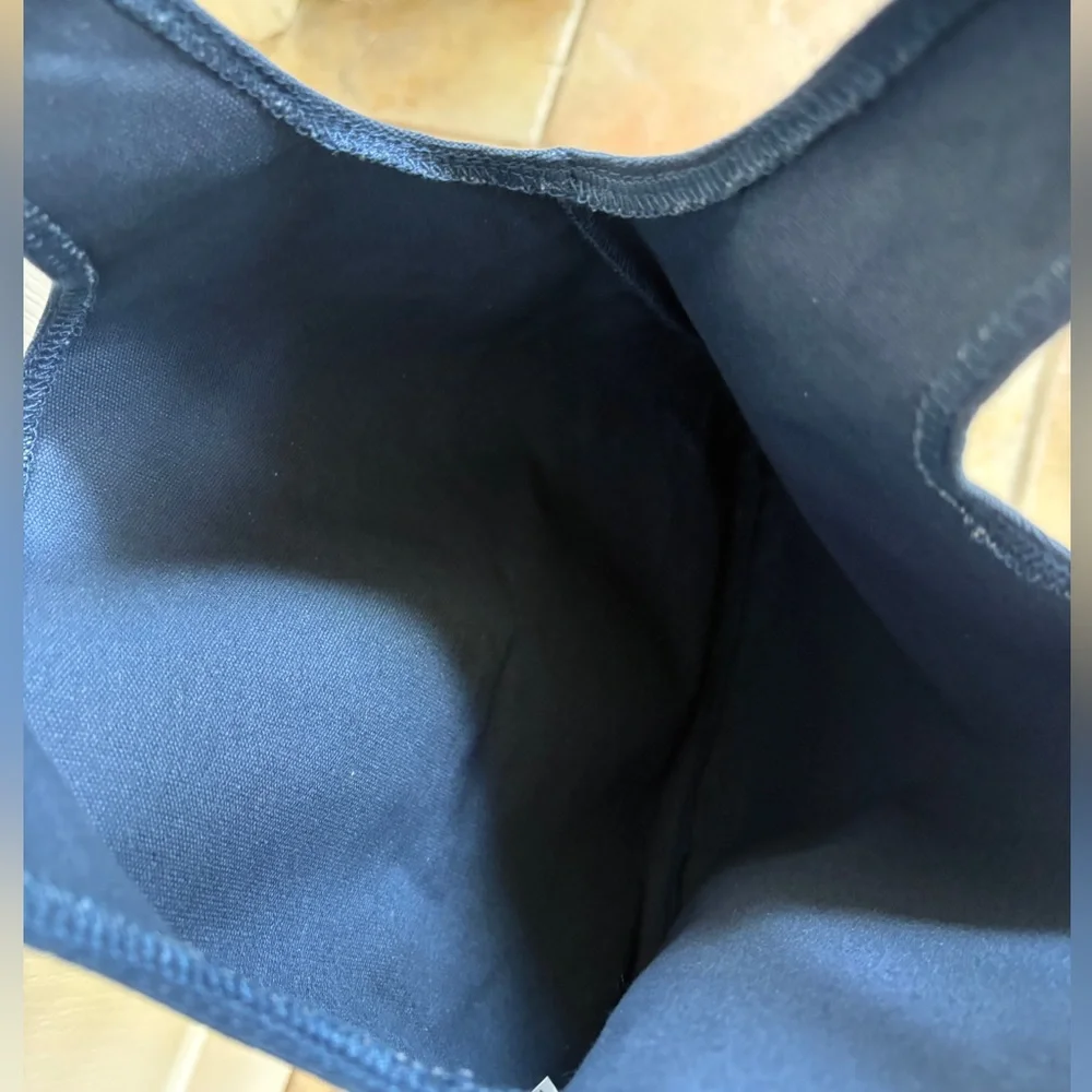 Fighting Eel Navy Tote with Aqua Logo - Picture 2 of 2